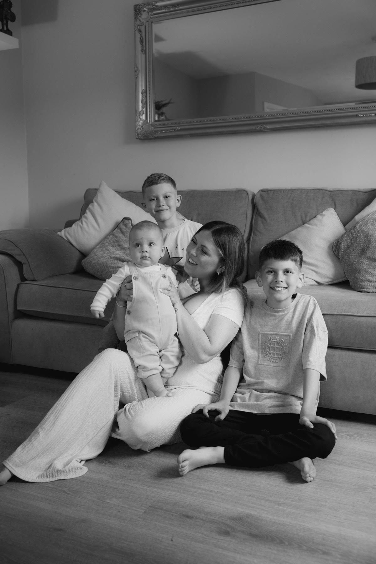 Hollie was still having to look after her three sons on days she had chemotherapy