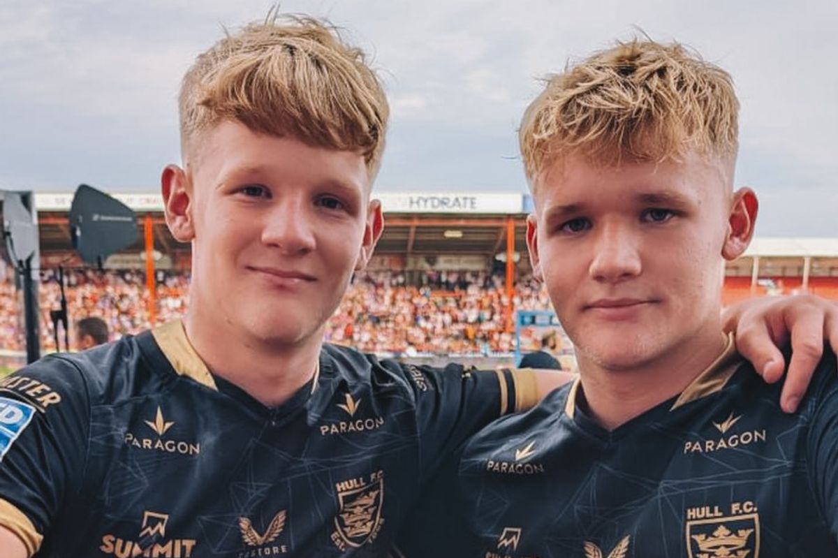 Hull FC twins Lloyd Kemp and Callum Kemp.