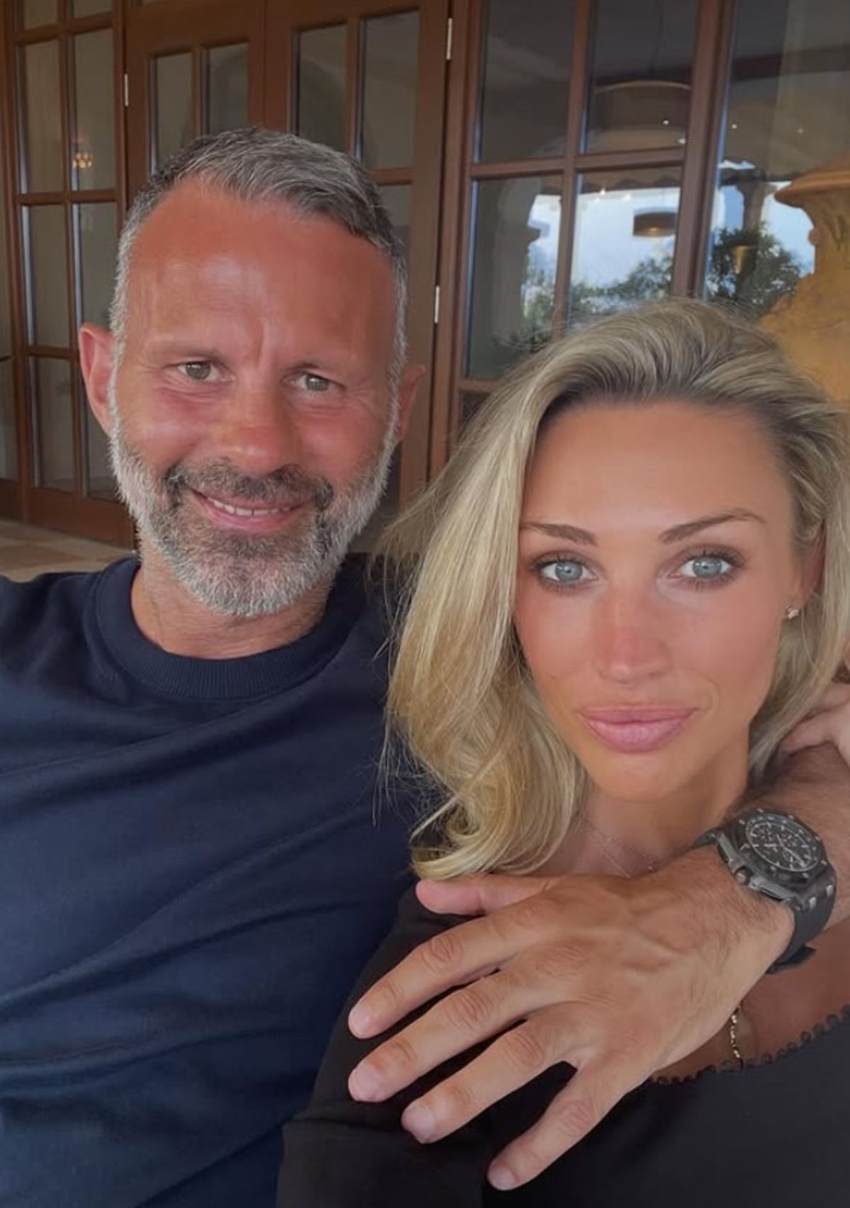Ryan Giggs and Zara Charles taking a selfie