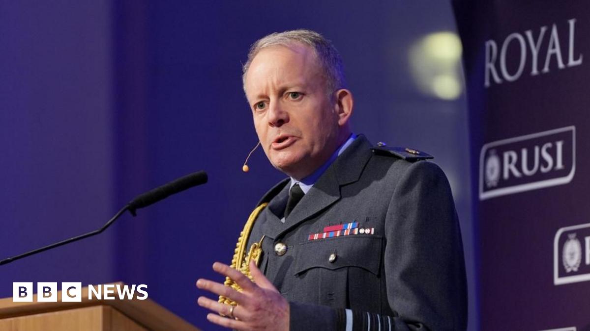 A file photo of Chief of the Defence Staff Sir Richard Knighton speaking on stage at an event