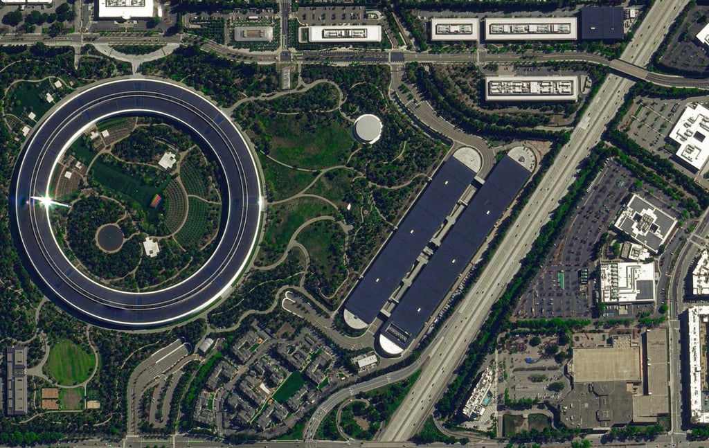 Apple’s corporate headquarters in Cupertino, California. Photo: Changguang Satellite