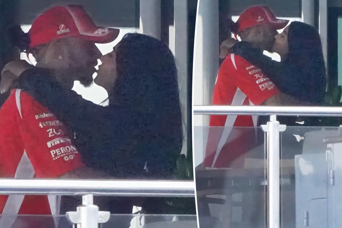 Kim Kardashian and Lewis Hamilton sneak in a makeout session during Monaco Grand Prix 2026