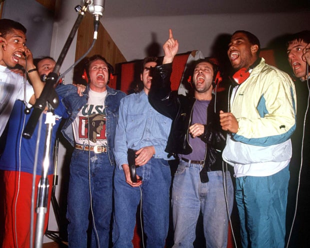 England football team players make their World Cup song World in Motion