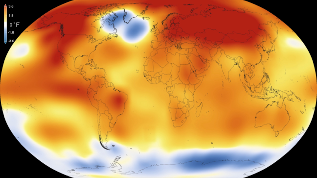 A heat map of the so-called 'cold blob'.