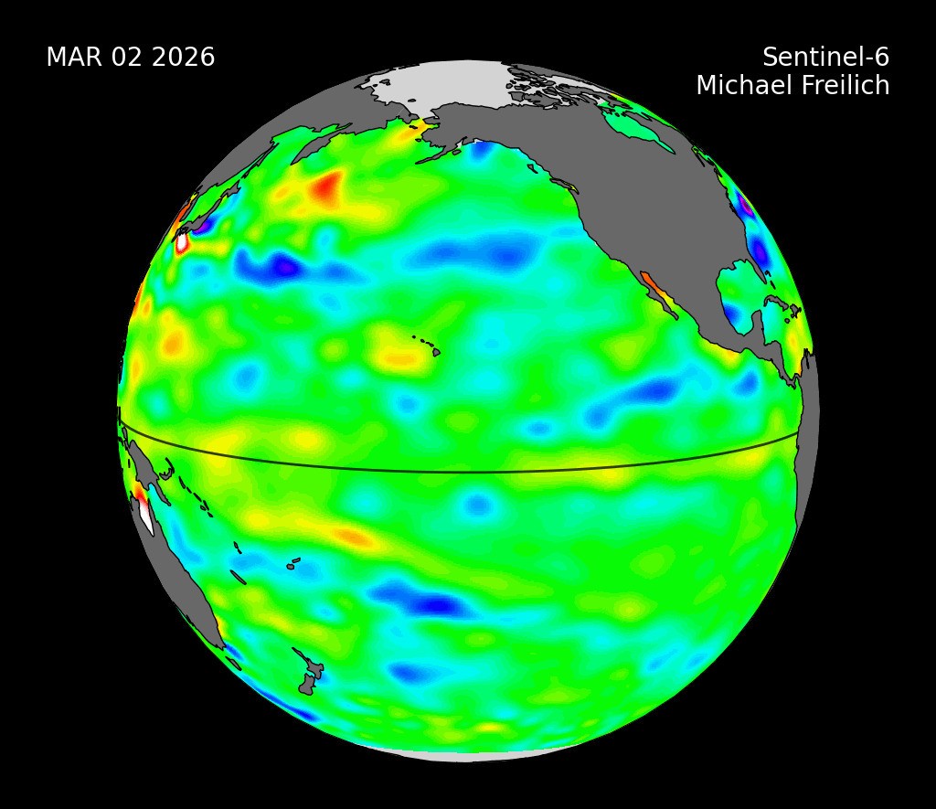 International Sea Level Satellite Observes El Niño Precursor