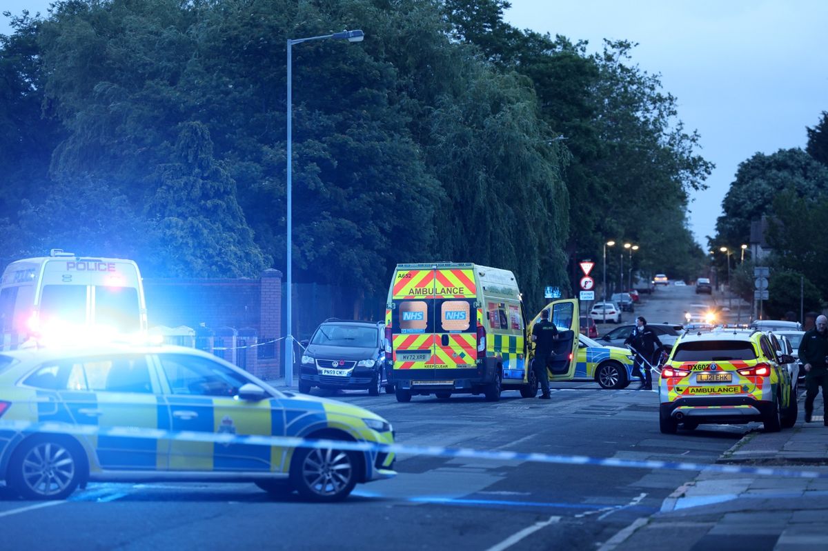 Merseyside Police and NWAS on Selbourne Street in Toxteth on June 3