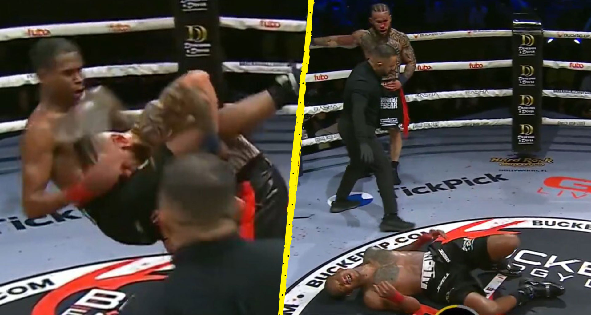 Bare-knuckle boxer gets instantly disqualified for using MMA move in bloody main event war