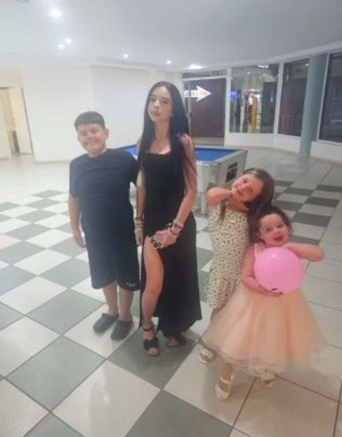 Four of Jamie and Emily's young children while on holiday in Gran Canaria