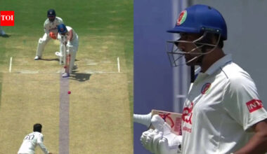 IND vs AFG: Mohammad Saleem Safi walks off without review as animated scenes unfold near Afghanistan dugout | Cricket News