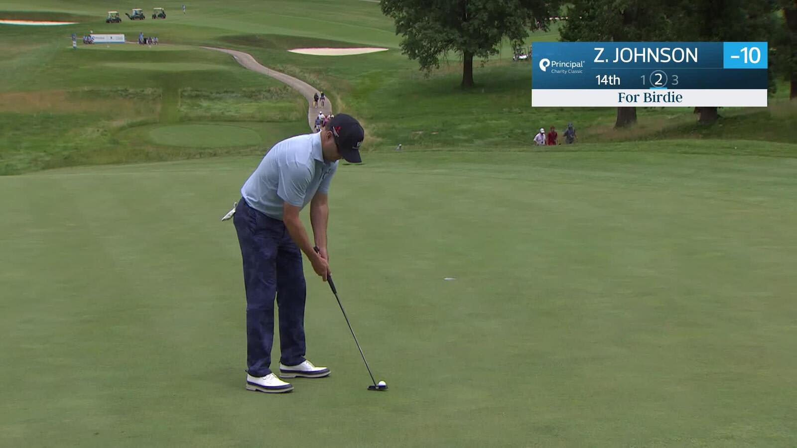 Zach Johnson makes birdie on No. 14 at Principal Charity Classic