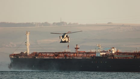 British forces intercept Russian shadow fleet vessel – video