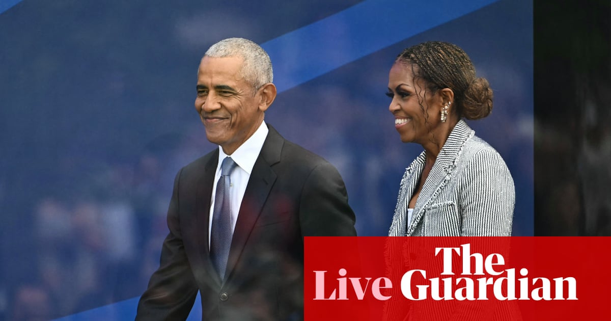 Star-studded ceremony welcomes Obama Presidential Center to Chicago – live | US news