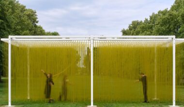 This Bright Yellow Kinetic Sculpture in London Is Meant to Be Walked Through