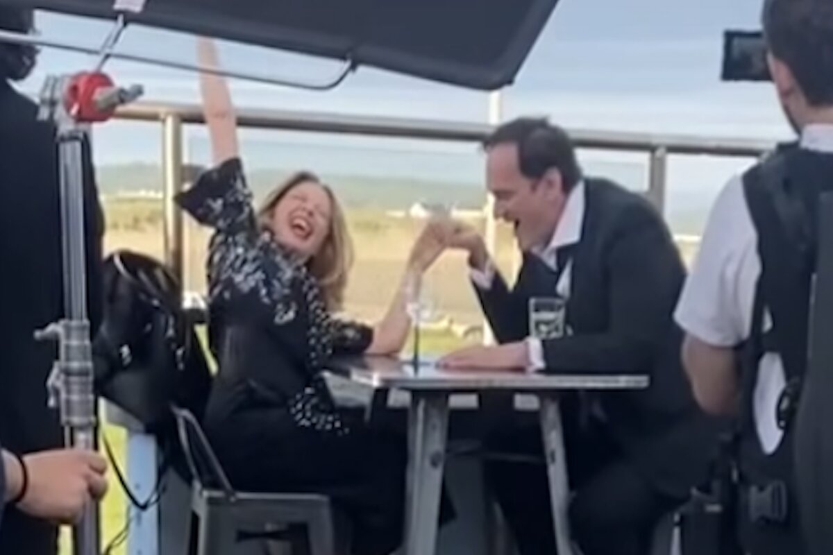 Kylie Minogue and Quentin Tarantino spotted filming in Welsh seaside town
