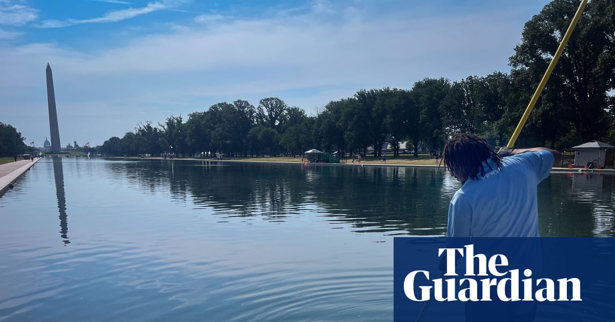 Reflecting pool to be drained again as Trump claims five vandalism arrests | Washington DC