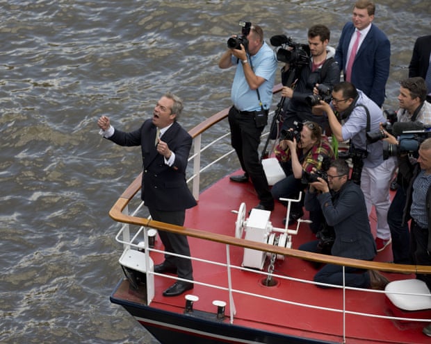 Nigel Farage on the River Thames
