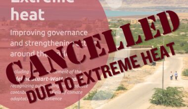 Extreme heat cancels climate change event on adapting to extreme heat