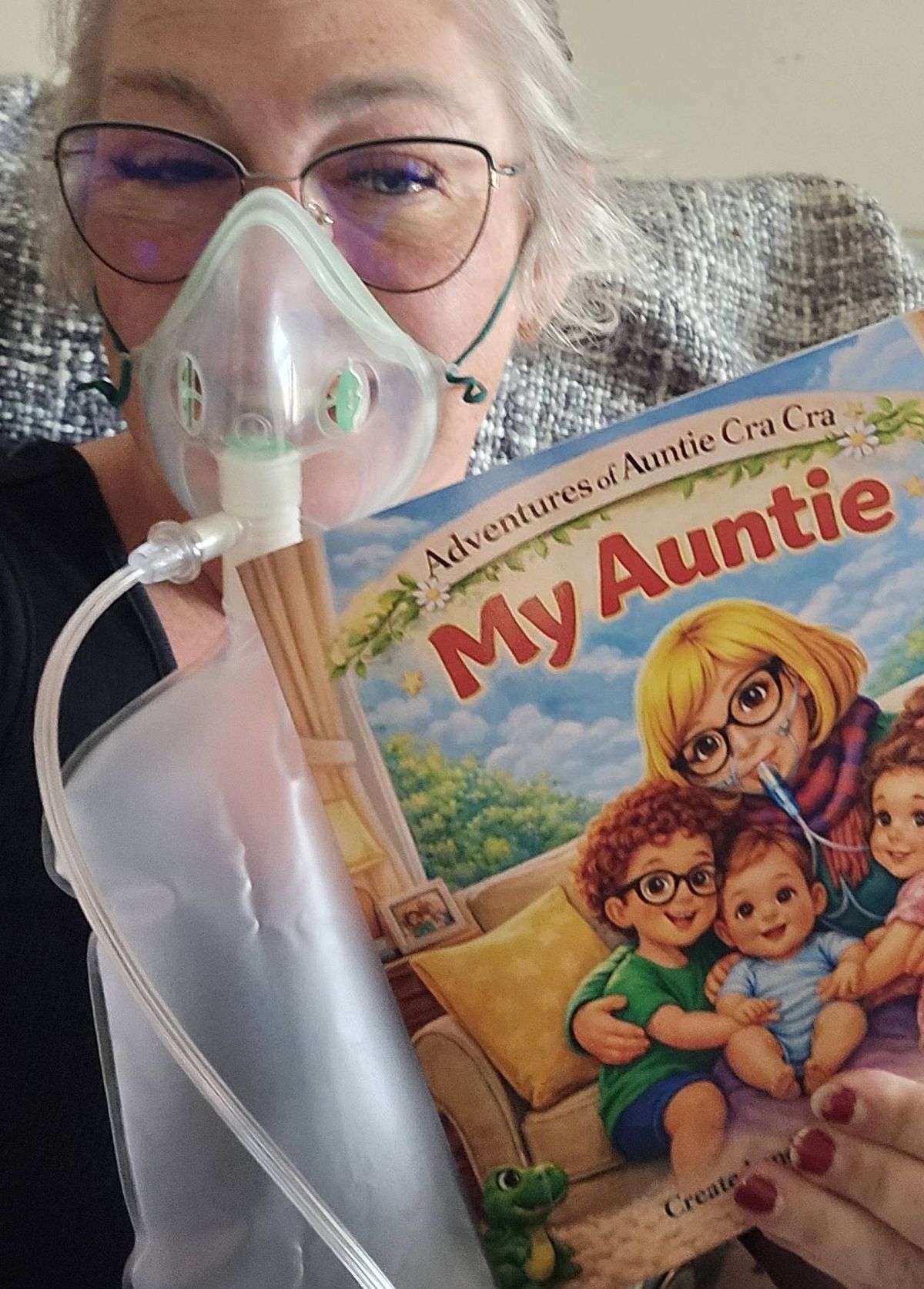 Clare with her new book