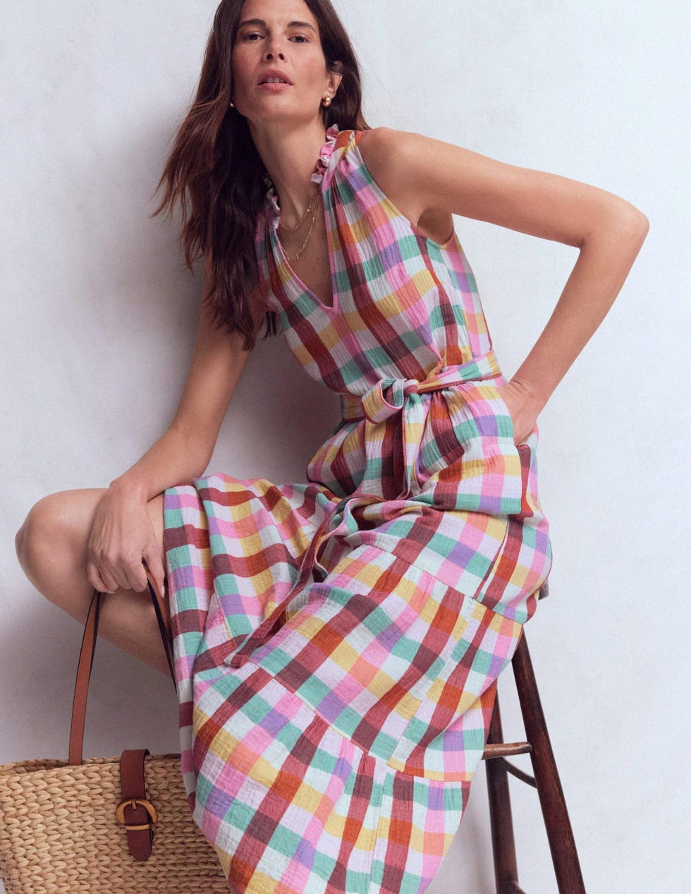 Viv Double Cloth Maxi Dress