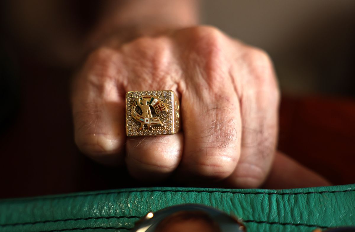 John H. Stracey was one of five men to be awarded a ring from the WBC in recognition of their contribution to the sport