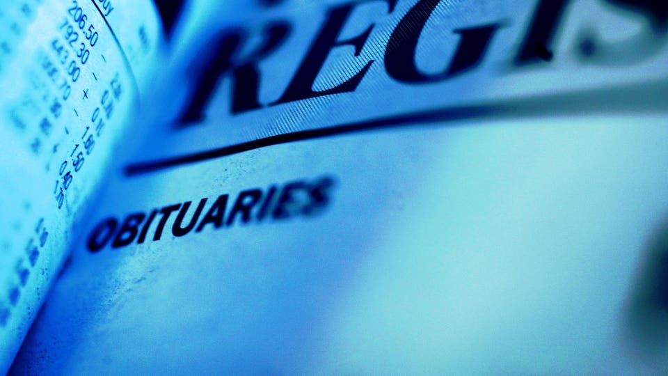 Generic obituaries column