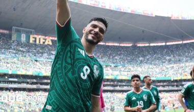 Mexico celebrate a goal