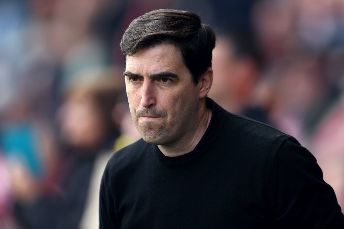Andoni Iraola, Manager of AFC Bournemouth, looks on prior to the Premier League match between Bournemouth and Crystal Palace at Vitality Stadium on May 03, 2026 in Bournemouth, England.