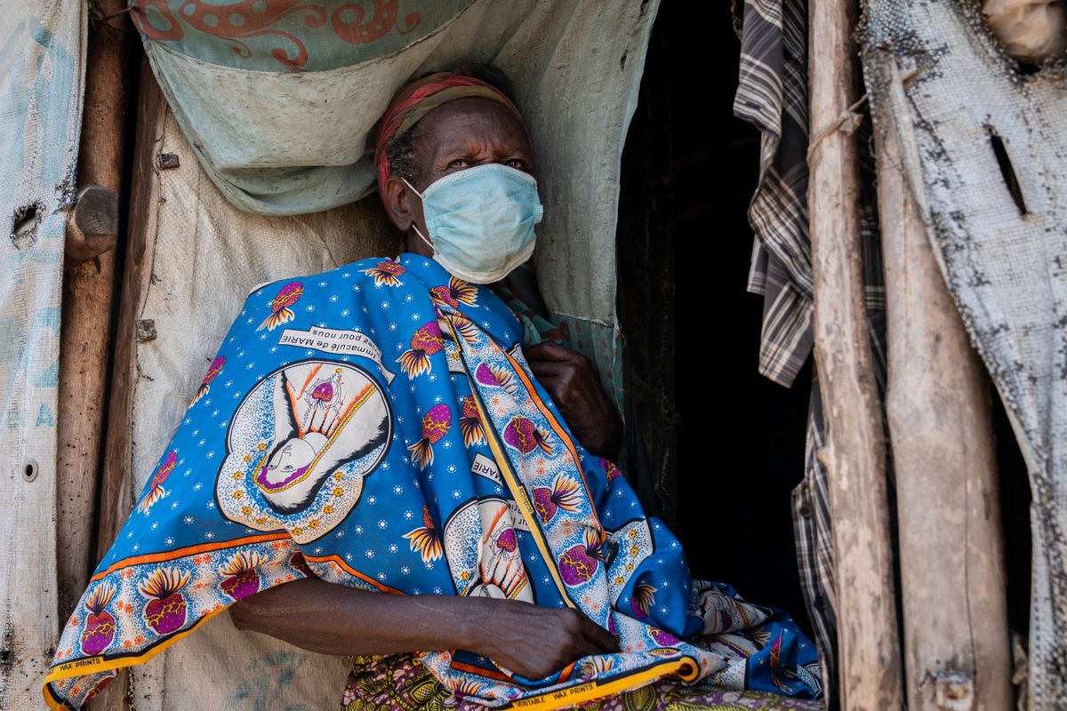 Displaced woman