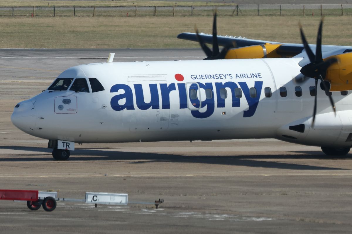The Aurigny plane was forced to divert