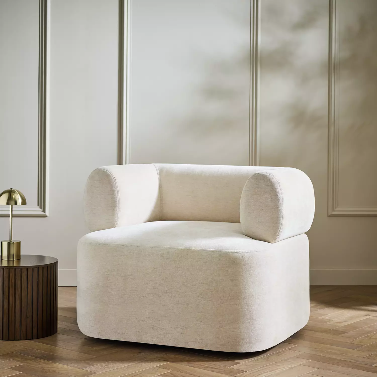The Coralie Fabric Swivel Chair has been reduced by £150