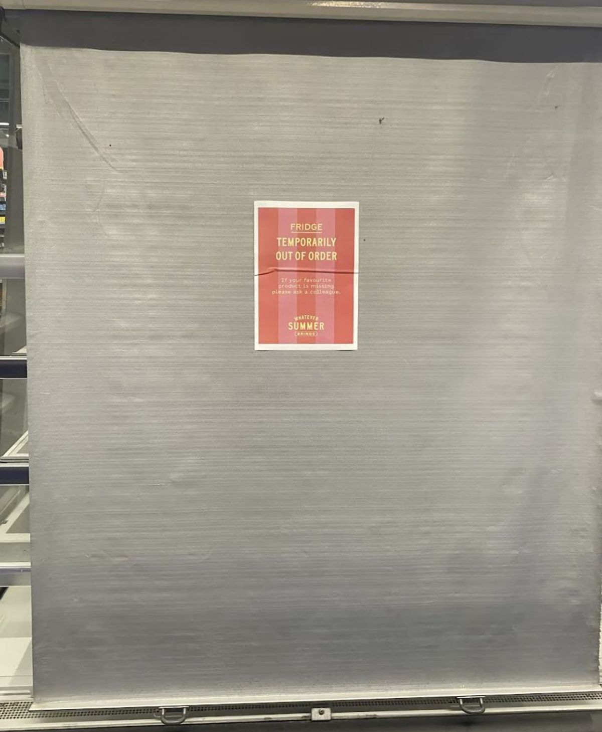 M&S in Crewe also had notices on the fridges