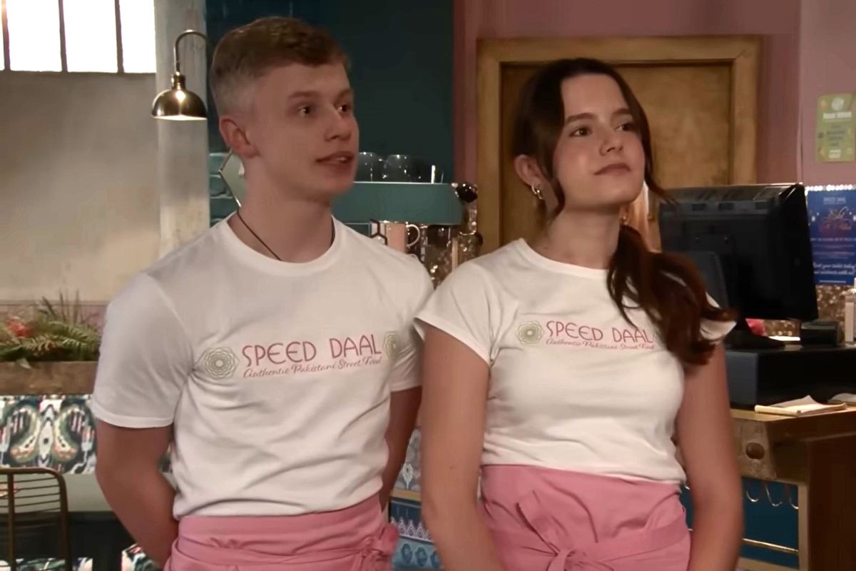 Dylan Wilson and Betsy Swain in Coronation Street