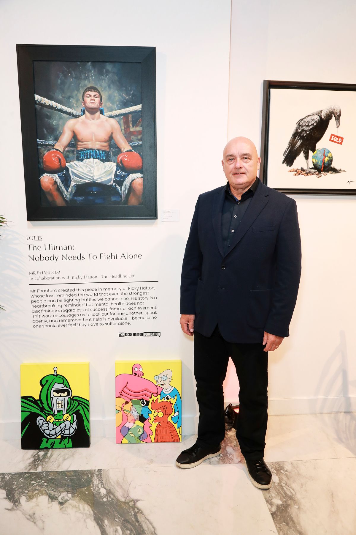 Paul Speak attends the 'Strength Isn't Silence' LAX.Bid art auction marking Men's Health Awareness Week in aid of MIND charity and The Ricky Hatton Foundation at Brunswick Gallery on June 18, 2026 in London