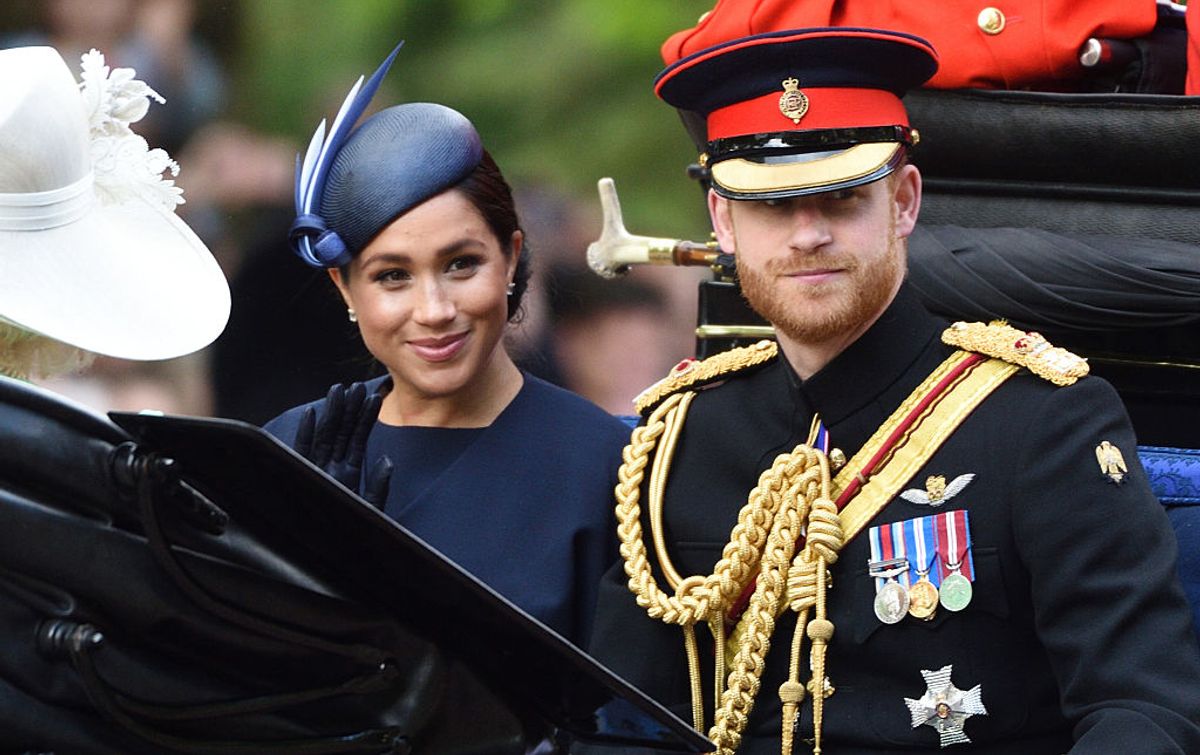 Meghan and Harry at Trooping the Colour in 2019