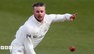 Mason Crane bowling