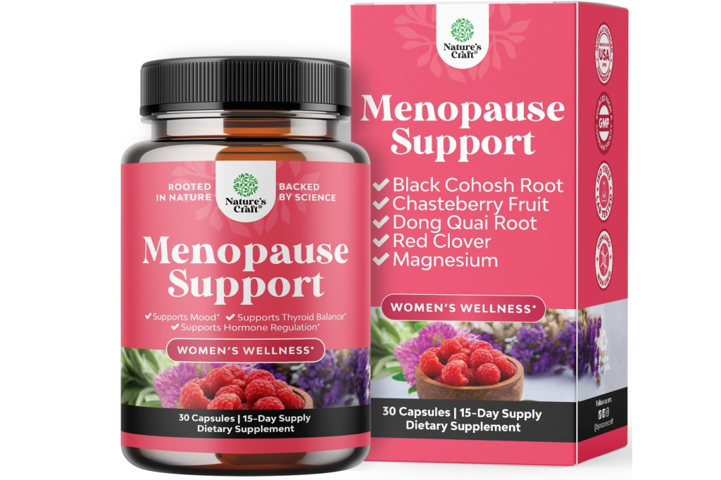 Nature's Craft Menopause Support bottle and box.
