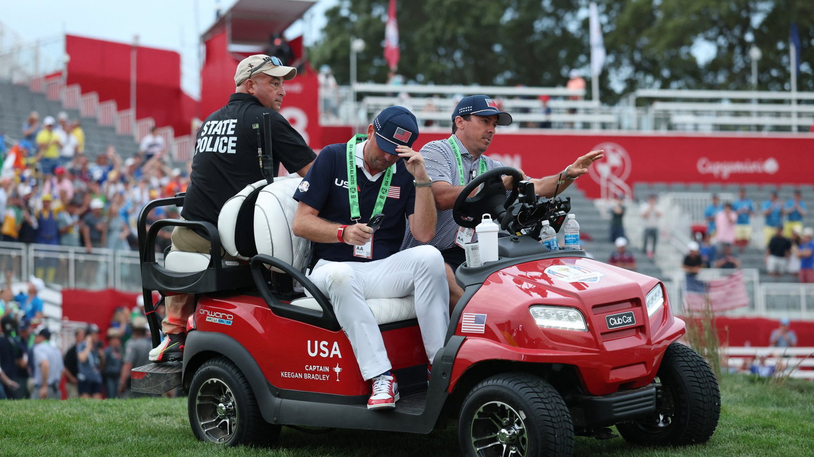 Keegan Bradley at the 2025 Ryder Cup