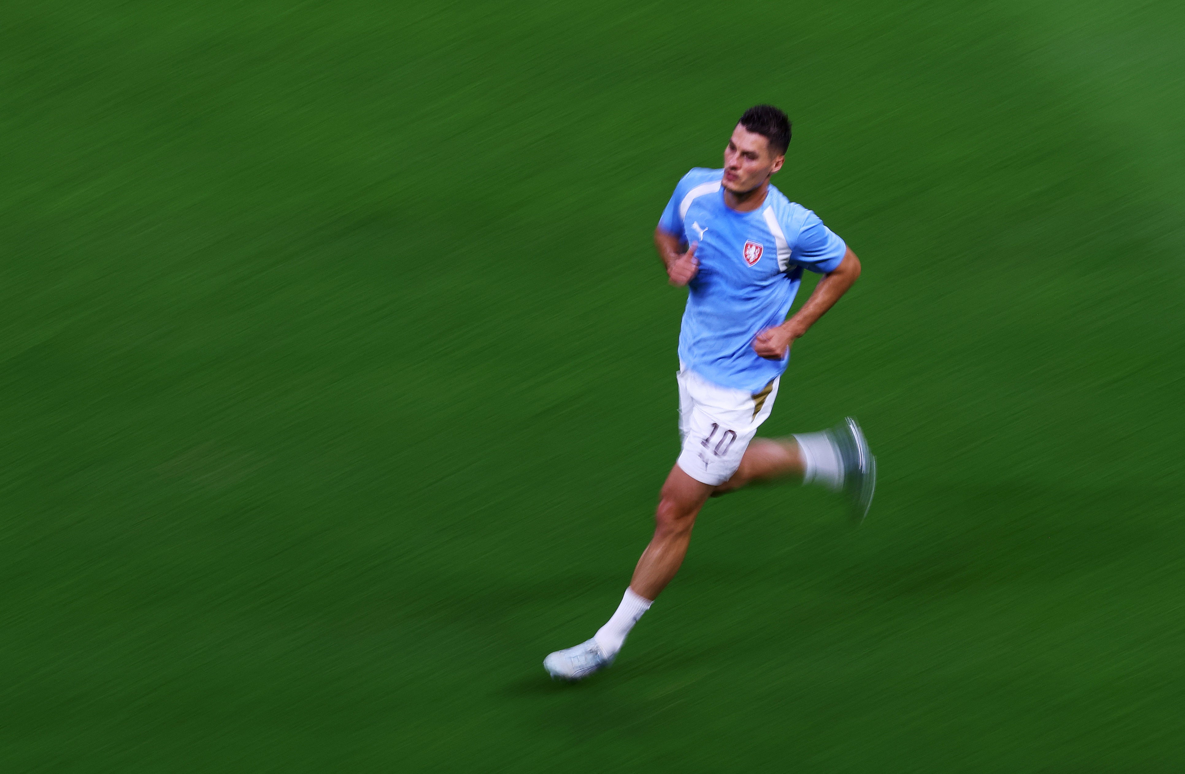 Czech Republic's Patrik Schick during the warm up