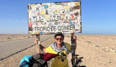 East Lothian man cycling across Africa on a folding bike