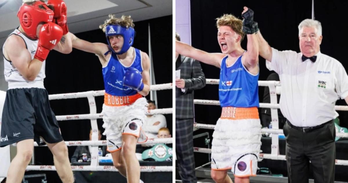 Boxer Robbie McMaster competes for Boxing Alliance Scotland