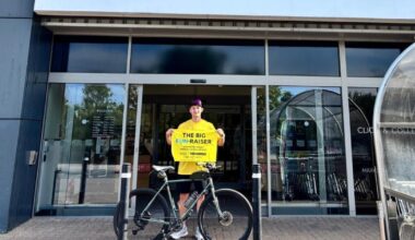 Norwich Marks and Spencer worker cycles length of Britain