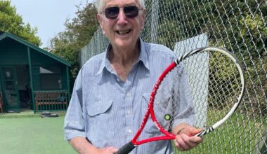 Inspirational Isle of Wight tennis player, 90, refuses to quit game