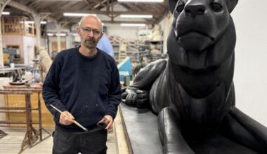 Sculptor reveals life-size lion heading for Princes Street Gardens