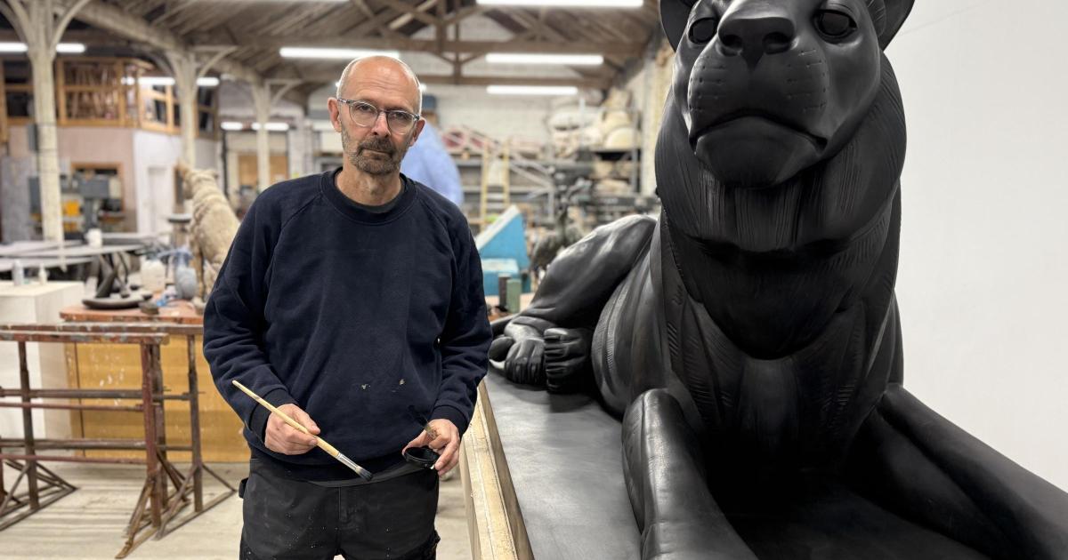 Sculptor reveals life-size lion heading for Princes Street Gardens