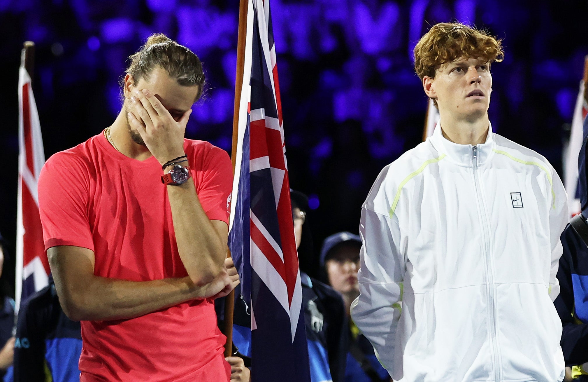 Zverev was heckled during the podium ceremony after his defeat in last year's Australian Open final