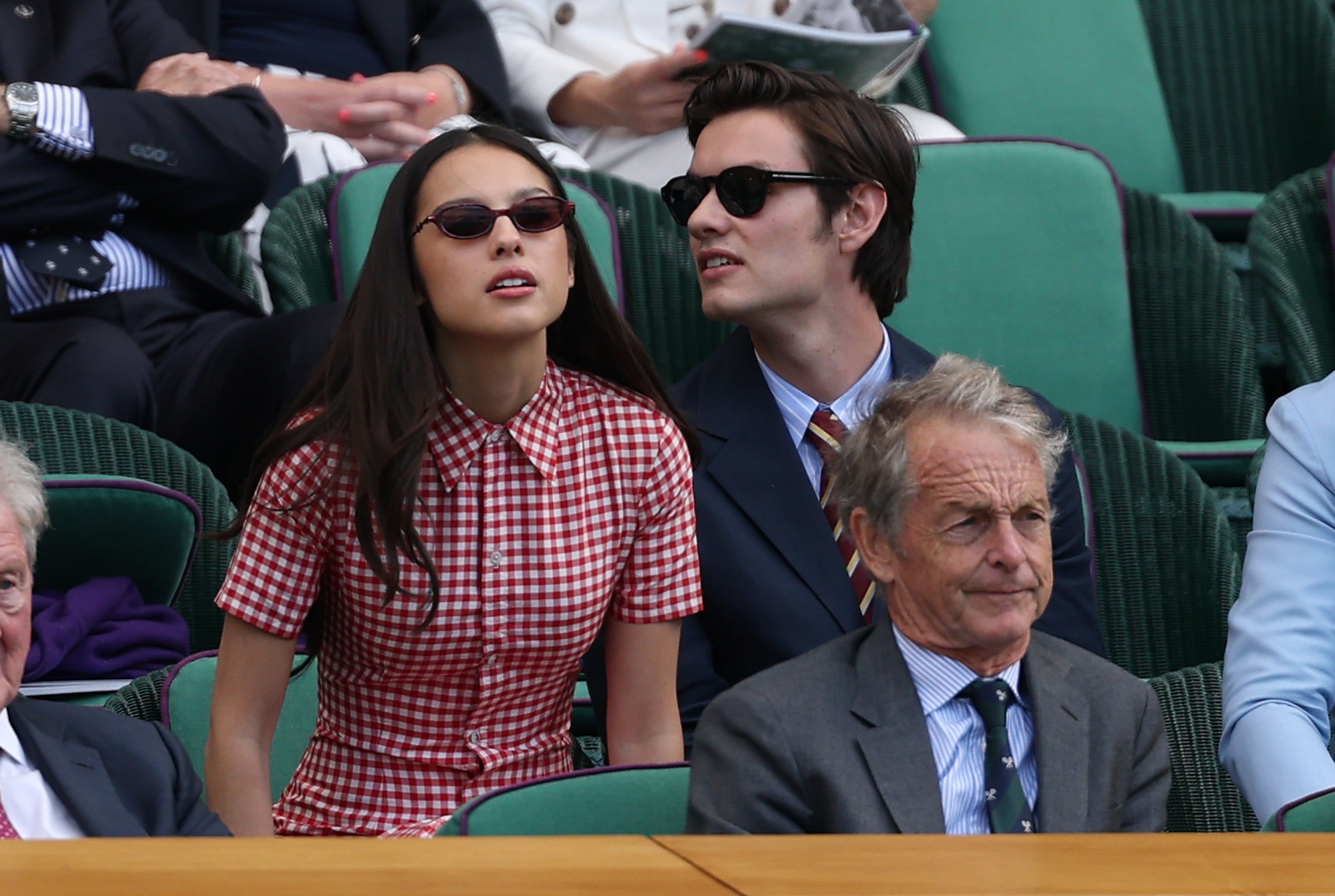 Olivia Rodrigo and Louis Patridge at Wimbledon in 2025