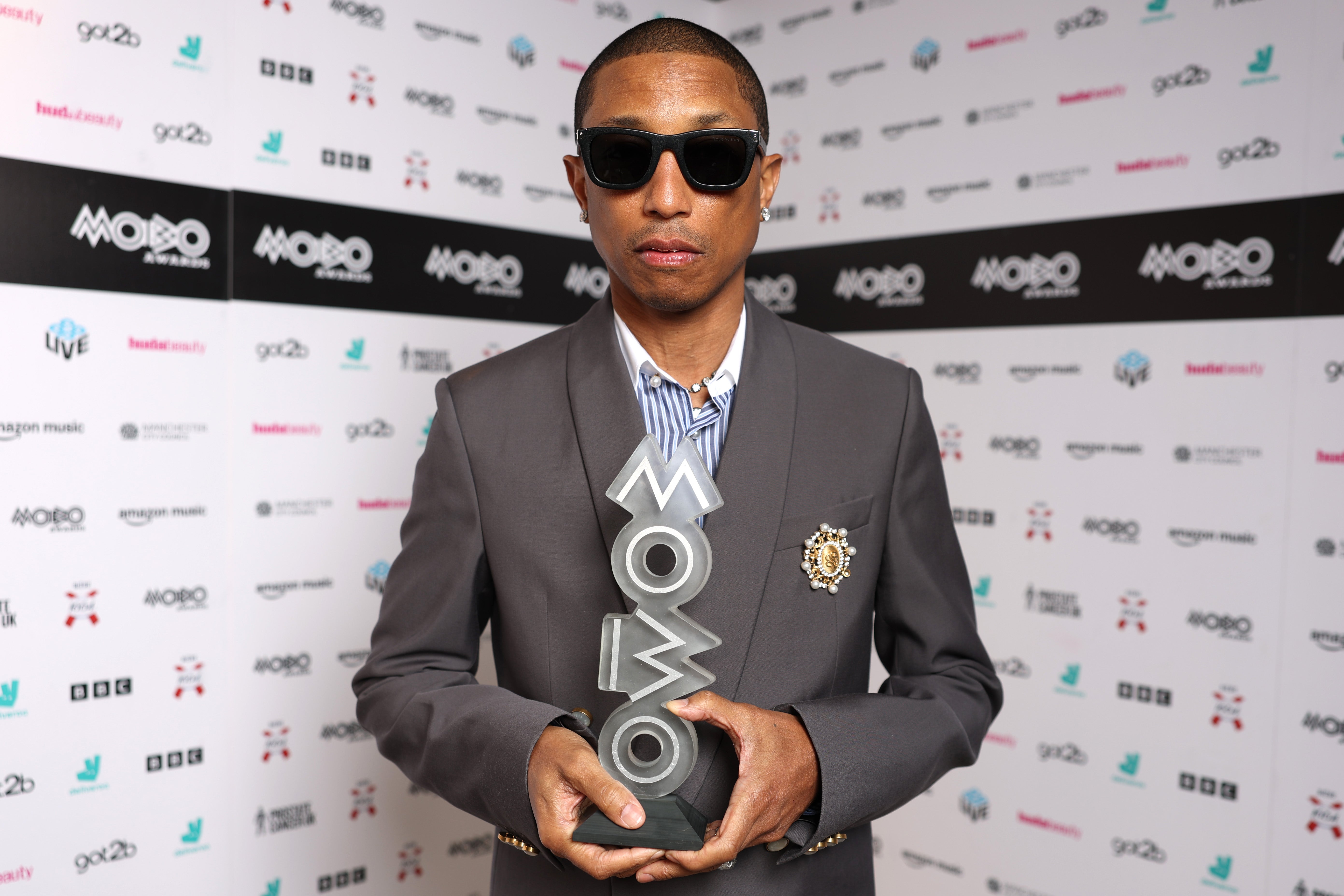 Pharrell Williams received a Mobo Award earlier this year