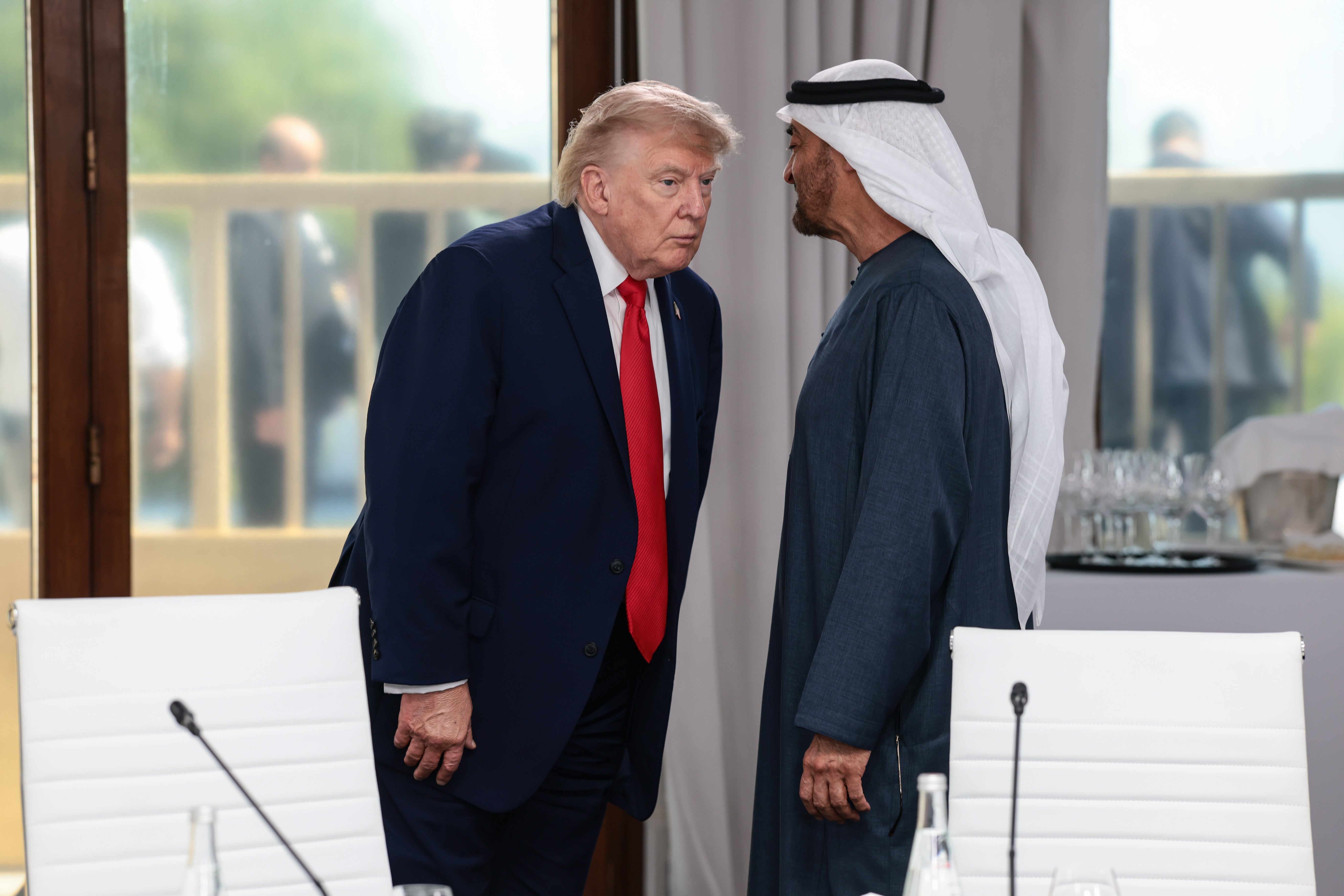 Donald Trump speaks with the President of the United Arab Emirates (UAE) on Tuesday