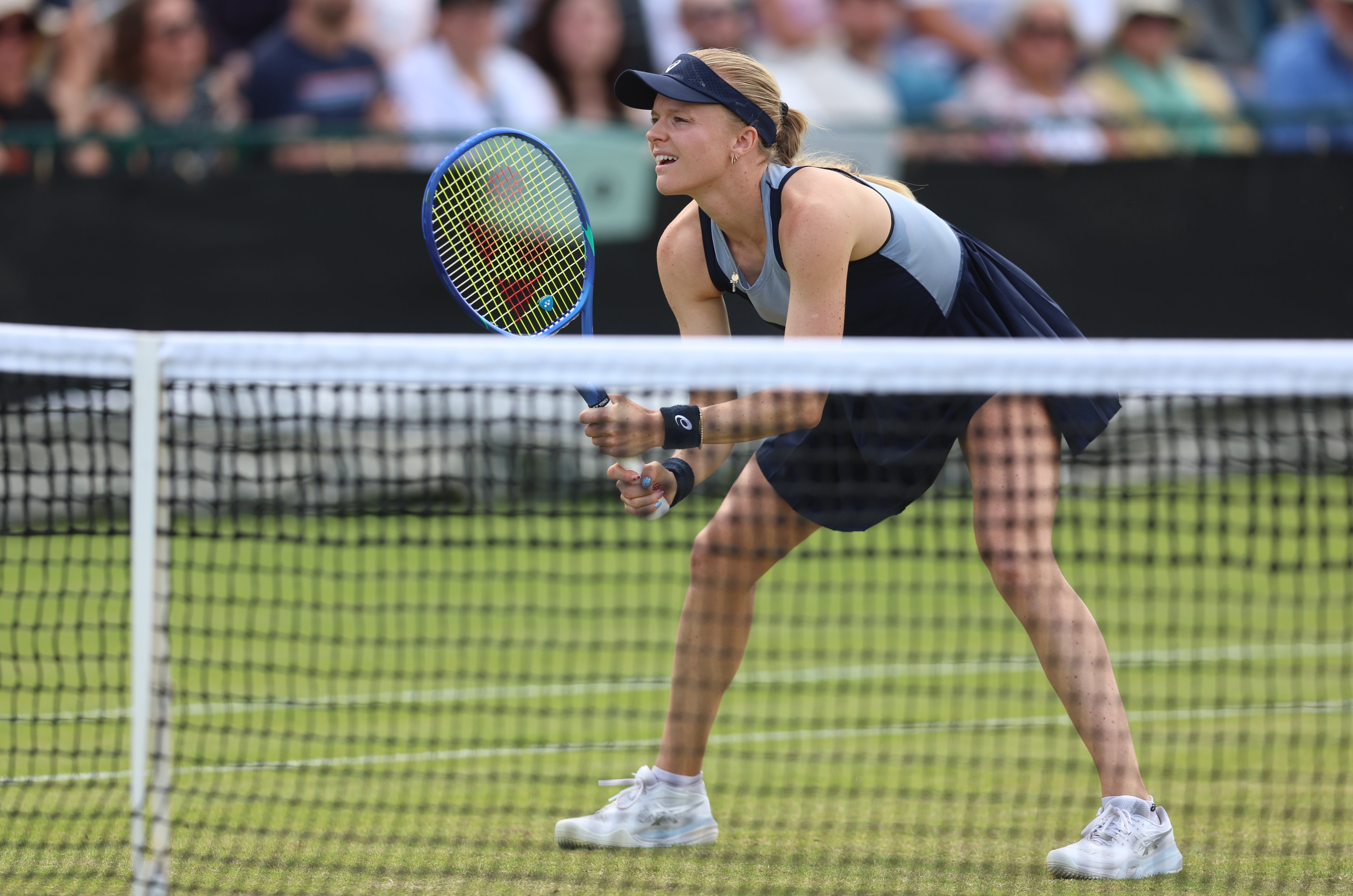 Dart and Lumsden lost the opening set but still claimed victory to reach their second grass court final of the season