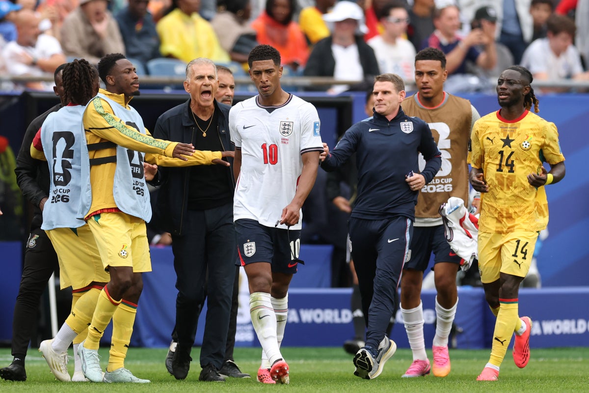 Jude Bellingham involved in foul-mouthed bust-up with Ghana boss Carlos Queiroz